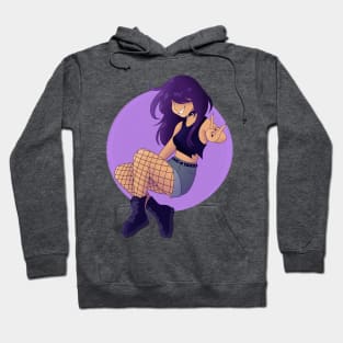 Purple Rocker Girl Hoodie